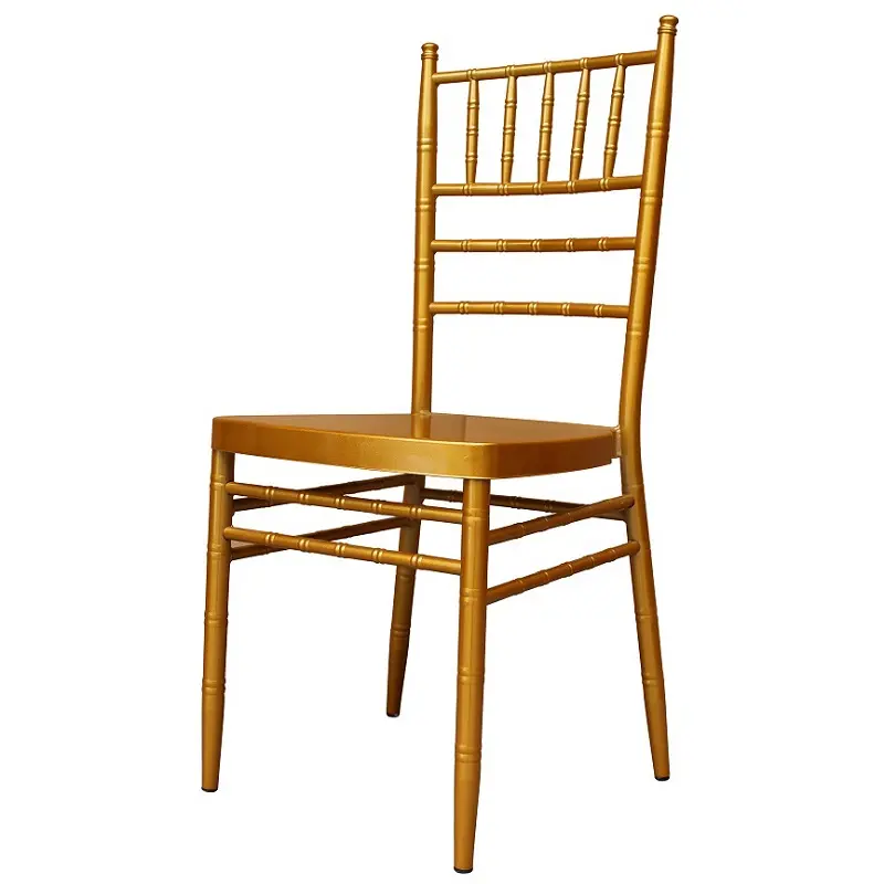 Modern Contemporary Golden Chiavari Chair Iron Banquet Event Chair for Wedding for Sale for Hotel Furniture Parks