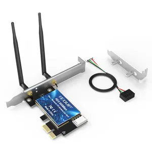 Ieee 802.11a/b/g/n/ac adaptador, banda dupla, wi-fi pci express, com dentes azuis 4.0/3.0 + hs