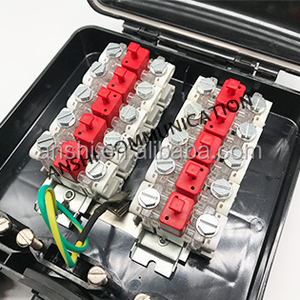 Anshi <span class=keywords><strong>10</strong></span> Paris bên ngoài phân phối thiết bị đầu cuối STB mô-đun Hộp nối đất dây ngoài trời Sử dụng 2 DIN rails Wall <span class=keywords><strong>Mount</strong></span>/cực cài đặt - Product Image 2