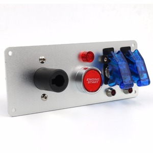 LeaningTech एलटीसी रेसिंग कार 12 V एलईडी टॉगल इग्निशन स्विच पैनल इंजन शुरू पुश बटन कार्बन - Product Image 4