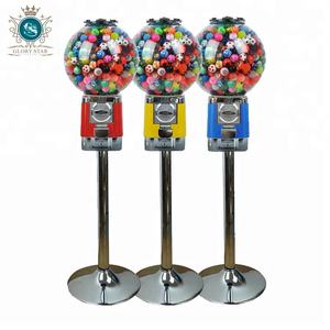 Large Globe Gumball Bubble Vending Machine with Removable cash box single Stand