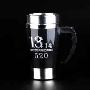 400 ml/14 oz PP automático de acero inoxidable auto agitación taza de café, camping taza Fabricación