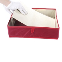 Rouge Vert Carré Polyester Bacs De Rangement Pliable Ornement De Noël Ampoule Boîtes De Rangement Imprimé Vêtements Tiroirs De Rangement