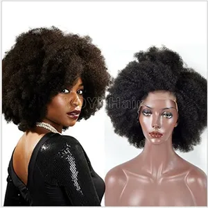 Peruca de renda acolchoada, acessível, preço real, cutícula completa, 12-30 polegadas, afro, cabelo encaracolado, cheio