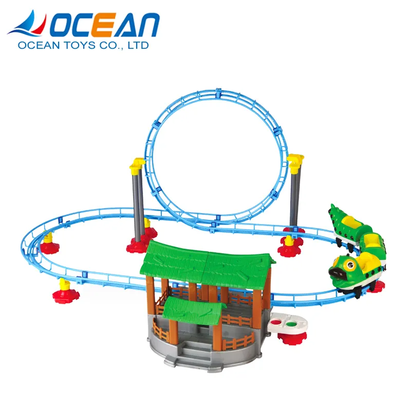 Children crazy battery operated track mini roller coaster toys with lovely insect train