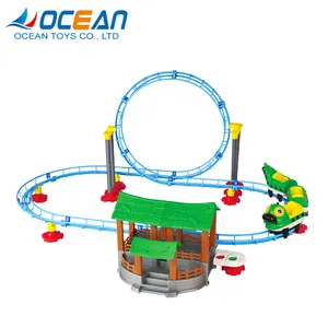 Children crazy battery operated track mini roller coaster toys with lovely insect train