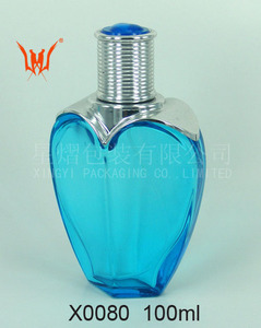 Cielo azul de cristal botella de <span class=keywords><strong>perfume</strong></span> con el rociador venta al por mayor, <span class=keywords><strong>precio</strong></span> barato de vidrio de la botella. - Product Image 1
