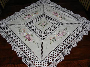 Mantel <span class=keywords><strong>de</strong></span> Encaje <span class=keywords><strong>de</strong></span> Algodón con Bordado <span class=keywords><strong>de</strong></span> Cinta - Product Image 5