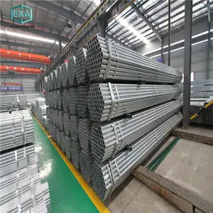 Astm a106 a53b Erw bs1387 classe b c Rodada cs Carbono pré galvanizado steel pipe preço