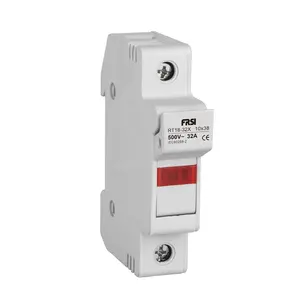 CE certified DIN Rail Fuse Holder with Indicator lamp for 10x38mm fuse