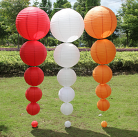 Lanterne en papier chinoise ronde de 10 cm, 15 cm, 20 cm, 25 cm, 30 cm, 35 cm, 40 cm, décoration de fête d'anniversaire, mariage, cadeau, artisanat, bricolage, vente en gros, usine