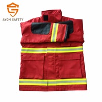 Haute Qualité Feu D'urgence Ignifuge Utilisé Pompier Costume Uniforme De Sauvetage