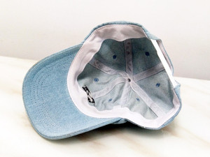 Bordado personalizado 6 Panel Azul Denim Gorras Sombreros de béisbol Logotipo personalizado Gorra Sombrero - Product Image 5