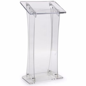 Conception pliable assemblage facile support de podium <span class=keywords><strong>en</strong></span> <span class=keywords><strong>plexiglas</strong></span> transparent pupitre chaire <span class=keywords><strong>en</strong></span> acrylique pour sol - Product Image 3
