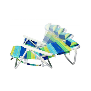 เก้าอี้อลูมิเนียมสำหรับตั้งแคมป์พร้อมหมอนปรับได้5ตำแหน่งกระเป๋าเป้สะพายหลังแบบพกพา - Product Image 3