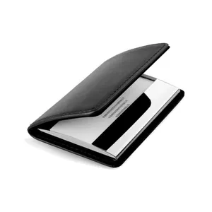 Высококачественный кожаный металлический чехол для визитных карточек с магнитной застежкой