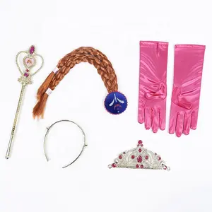 Frozen Elsa Anna Princess Fairies Accessories Set Crown Wand Gloves ONE SIZE