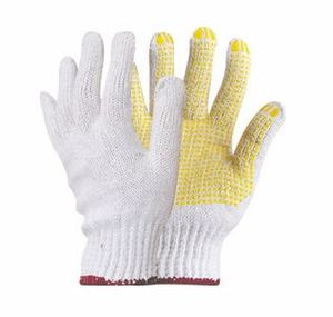 Punteada PVC algodón Guantes de trabajo/guantes de algodon con puntos Guantes de trabajo