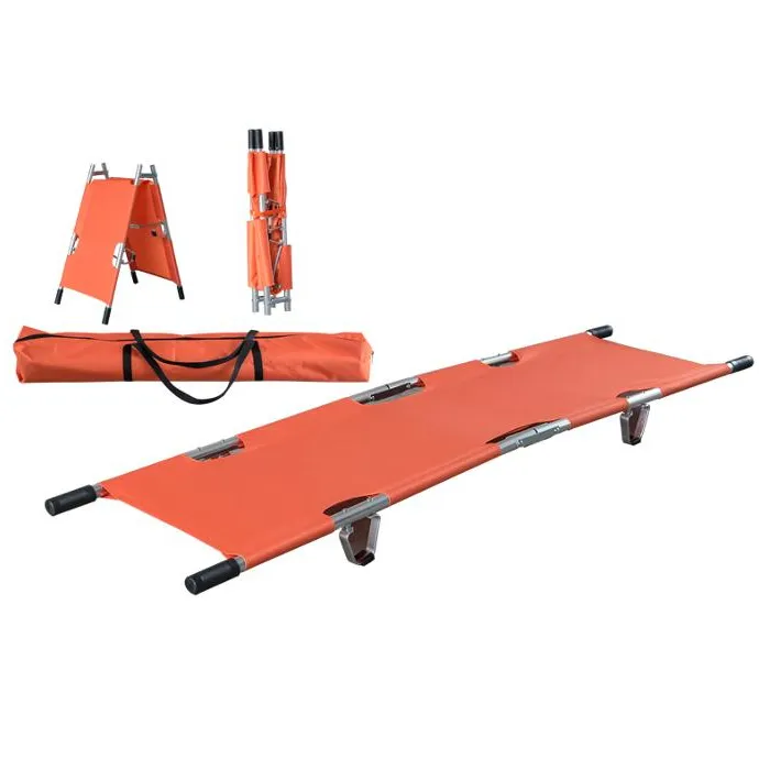 patient transport folding stretcher aluminum alloy foldaway stretcher