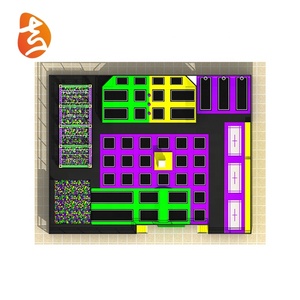 <span class=keywords><strong>Trampoline</strong></span> d'intérieur et commercial pour enfants, personnalisé, grand parc de combinaison, style guerrier road, livraison gratuite - Product Image 2