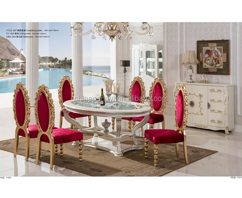 Meubles de salle à manger en acier inoxydable doré, ensemble avec Table et chaises de luxe, nouvelle collection 2017