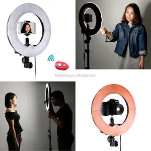 Selfie Pro Ring Light by tezelong Large 18 inch Professional Quality - 5400K - 500W Continuous Fluorescent RingLight