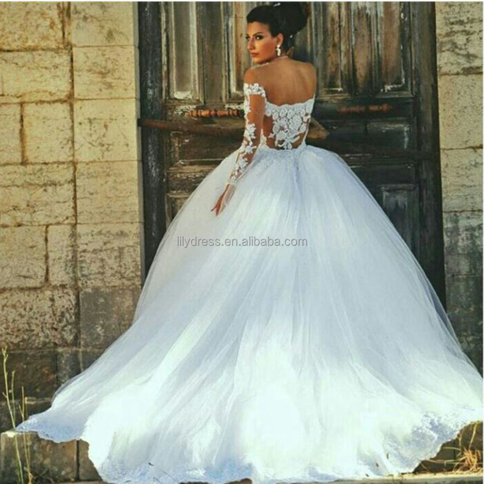 chinese dress ladies Long Sleeves Straight Neck Charming Lace Beaded Stunning Inexpensive L –  Dairy Bridal main image 0