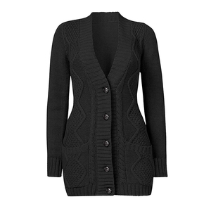 Oem Solid <strong>Cable</strong> <strong>Knit</strong> Sweater <strong>Cardigan</strong> Over Knee Long <strong>Cardigan</strong> Open Front Buttons <strong>Cable</strong> <strong>Knit</strong> Pocket Sweater <strong>Cardigan</strong> <strong>Women</strong> - Product Image 6