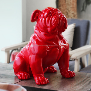 ROOGO Europa y américa <span class=keywords><strong>venta</strong></span> caliente <span class=keywords><strong>royal</strong></span> <span class=keywords><strong>canin</strong></span> imitar francés bulldog estatua de resina - Product Image 1