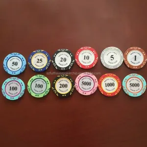 40mm poker chip com diamante (modelo novo)