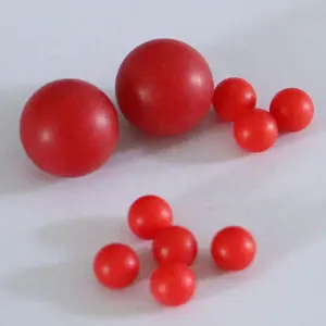 3 foot 30 inch 3.175mm pom red solid plastic ball