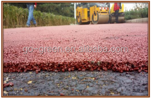 Paysage pavage fini couleur asphalte froid d'asphalte coloré