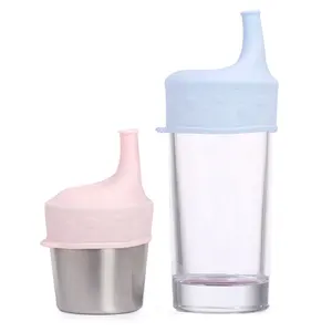 Một Trẻ Em Silicone Stretch Cup Có Nắp Đậy, Tùy Chỉnh Phổ Bé Sippy Cup Nắp Silicone, Silicone Có Nắp Đậy Cho Ly