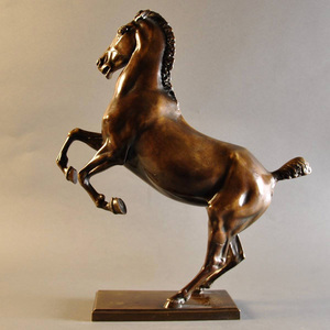Escultura grande de Metal fundido para jardín, 5 caballos de bronce, caballos <span class=keywords><strong>salvajes</strong></span> - Product Image 2