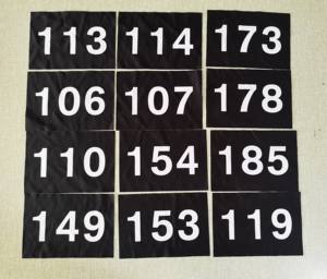 Numéros de bavoir en tissu de taille personnalisée Marathon Running Race Numbers - Product Image 6