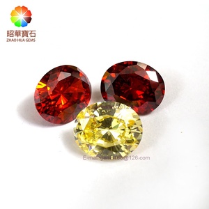 우수한 품질 타원형 컷 가닛 큐빅 지르코니아 보석 전문 생산 인공 보석 - Product Image 2