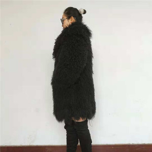 ALICEFUR del Commercio All'ingrosso di modo reale Mongolo Tibetano agnello <span class=keywords><strong>cappotto</strong></span> di pelliccia per le donne inverno - Product Image 4