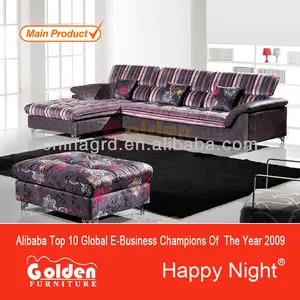 Foshan móveis design em forma de l sofá de marrocos para venda( em869)