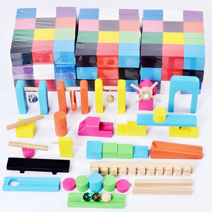 50 Pezzi di Domino in Legno Stabilizzato - Gioco di Costruzione e Modellismo per Bambini dai 5 ai 7 Anni - Product Image 3