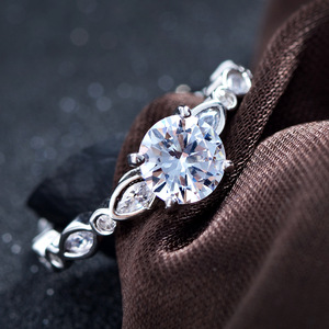 2018 Zircon piedra principal y la boda bandas o anillos tipo anillos de boda 18 K - Product Image 4