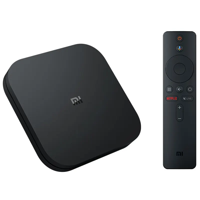 Global Version สมาร์ทควบคุม Mi Box Android Tv 8.1 4K กล่องทีวีอินเทอร์เน็ตตัวรับสัญญาณสาย Digital Set Top Box