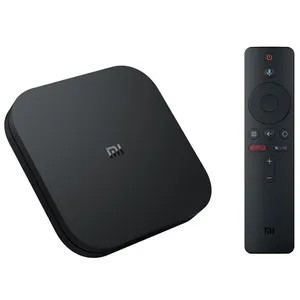 Versi Global Smart Control Mi Kotak S TV Android 8.1 4 K Kotak Hitam Internet TV Receiver Digital Kabel Set top Box