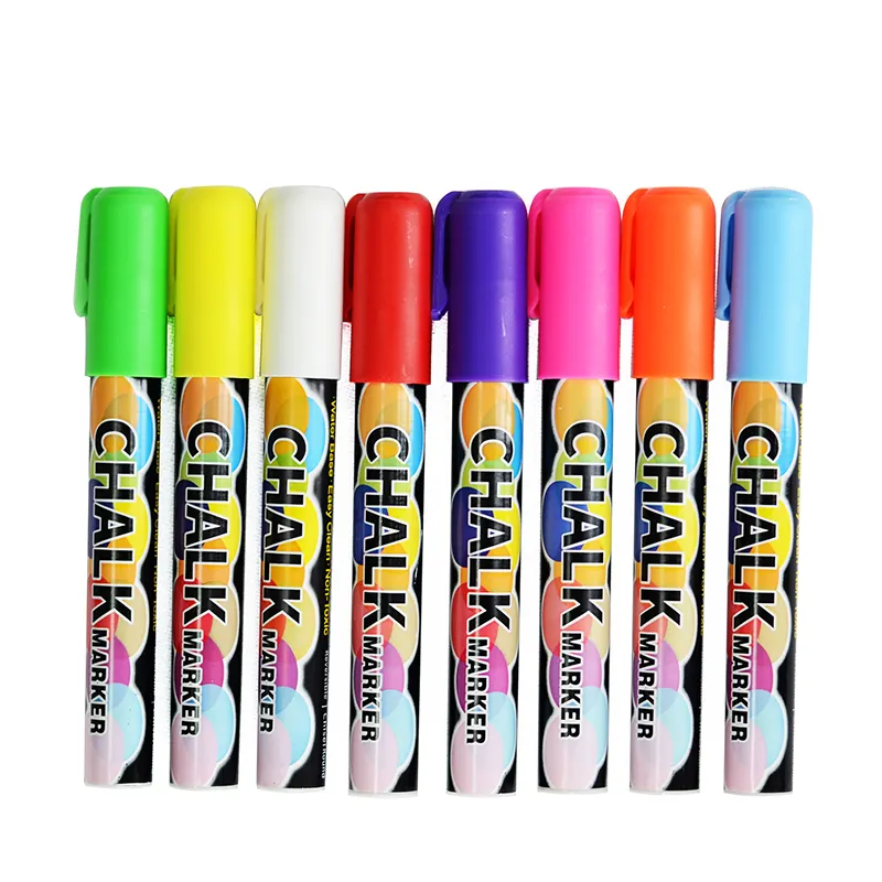 8 Neon farben Wet Erase Liquid Chalk Marker