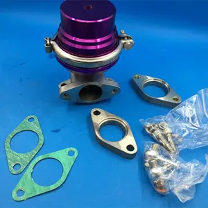 GT35MM/38mm TURBO CHARGER COLLETTORE di V-BAND ESTERNO VIOLA WASTEGATE + 8 PSI PRIMAVERA