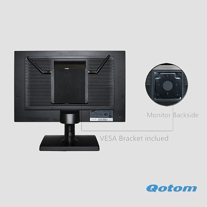 2015 plus petit PC de bureau X86 Mini PC Qotom-Q100N avec C1037U Dual Core 1.86 Ghz CPU 2 GB RAM 8 GB SSD linux ordinateur tv