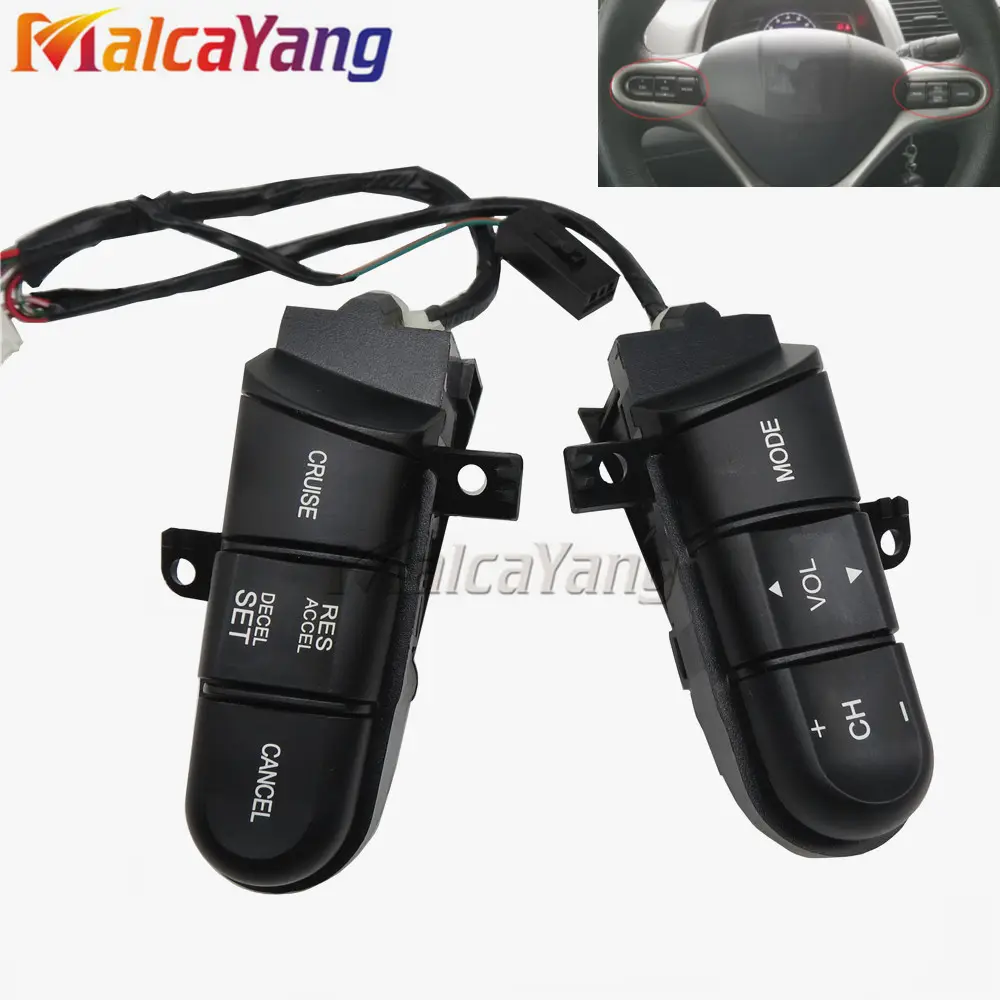 Steering Wheel PAD Control Botton 36770-SNA-A12 36770-SNA-A11 Cruise Audio Remote Switch For Honda Civic 2006-2011