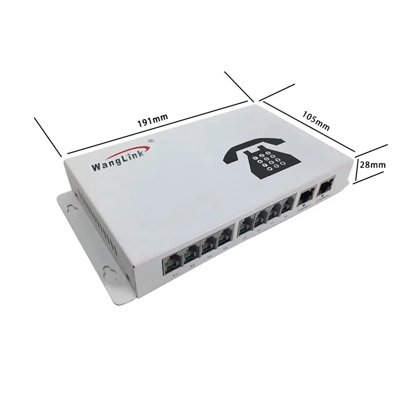 Wanglink-soporte para identificador de llamadas y fax, 8 canales, pcm, multiplexor, convertidor de fibra óptica telefónica a rj11