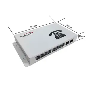 Wanglink Support caller ID and fax 8 Channel pcm multiplexer telephone fiber optic to rj11 media converter