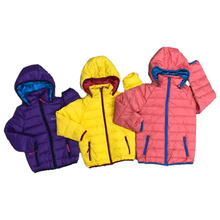 Hochwertige warme benutzer definierte gepolsterte Winterkleid ung Jacke Kinder Baby Mädchen Kinder Wintermantel für den Großhandel