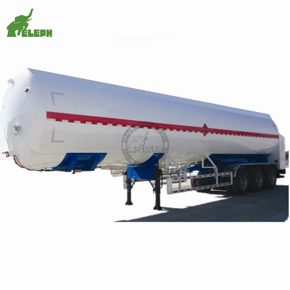 3axles propane 60cbm LPG liquified petroleum gas tank truck semi trailer for sale